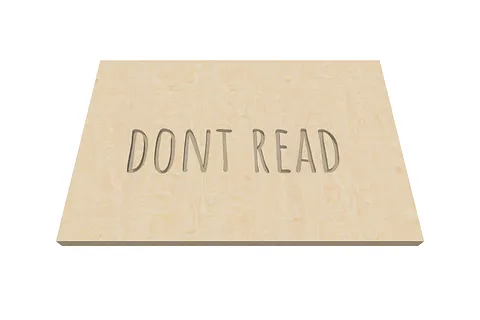 Don't read